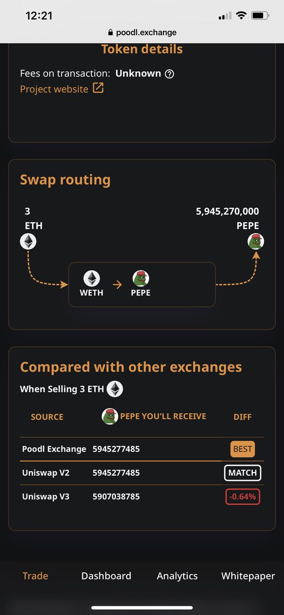 anesthetist56's tweet image. With multiple LPs, get the best value on your $pepe trades with @PoodlExchange .  This impressive aggregator will always get you the most tokens at the cheapest price.

@POODLETOKEN @pepecoineth @CrolonMars @B055Lady_Elle 

poodl.exchange/swap?chainId=1
