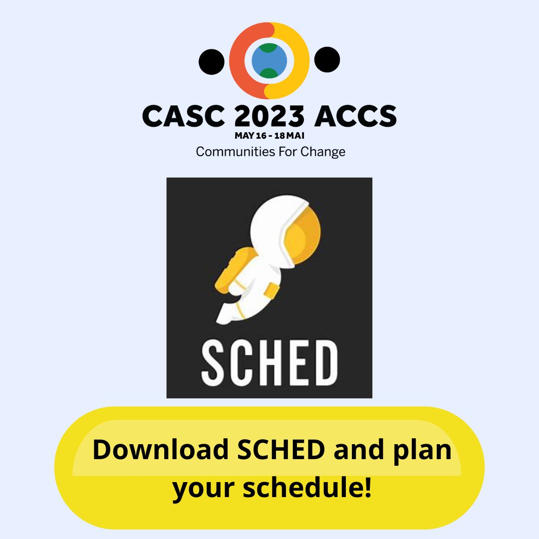 Who's excited for CASC 2023? Download Sched, our conference app, to keep track of conference events and sessions, making it easier for you to find your way and make the most out of your conference experience casc2023accs.sched.com