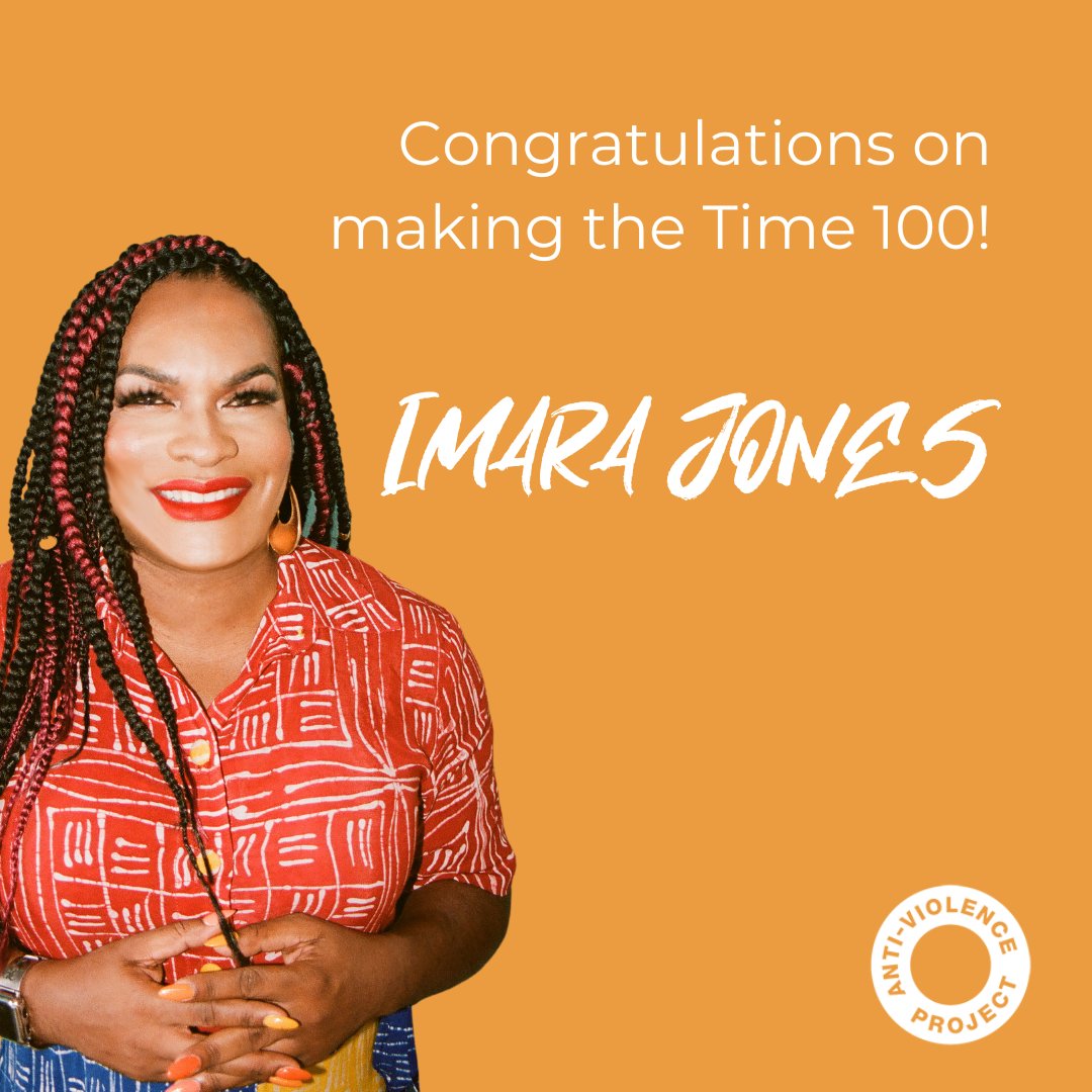 Congratulations to our former board member Imara Jones of Translash for making the Time 100 List! We couldn’t be more excited. If you haven’t, read our profile with Imara at: avp.fyi/ImaraJones 

#LGBTQ #Trans #Time100