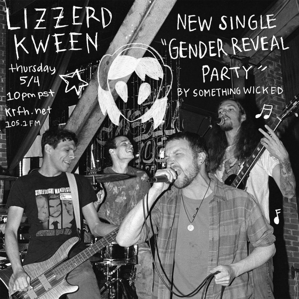 lizzerdradio's tweet photo. interviewing the Humboldt punk band Something Wicked this thursday 5/4 live on Lizzerd Kween Radio! this will also be the premiere of their newest single “Gender Reveal Party” https://t.co/tmAv2C2Wwy https://t.co/22fTMAc356