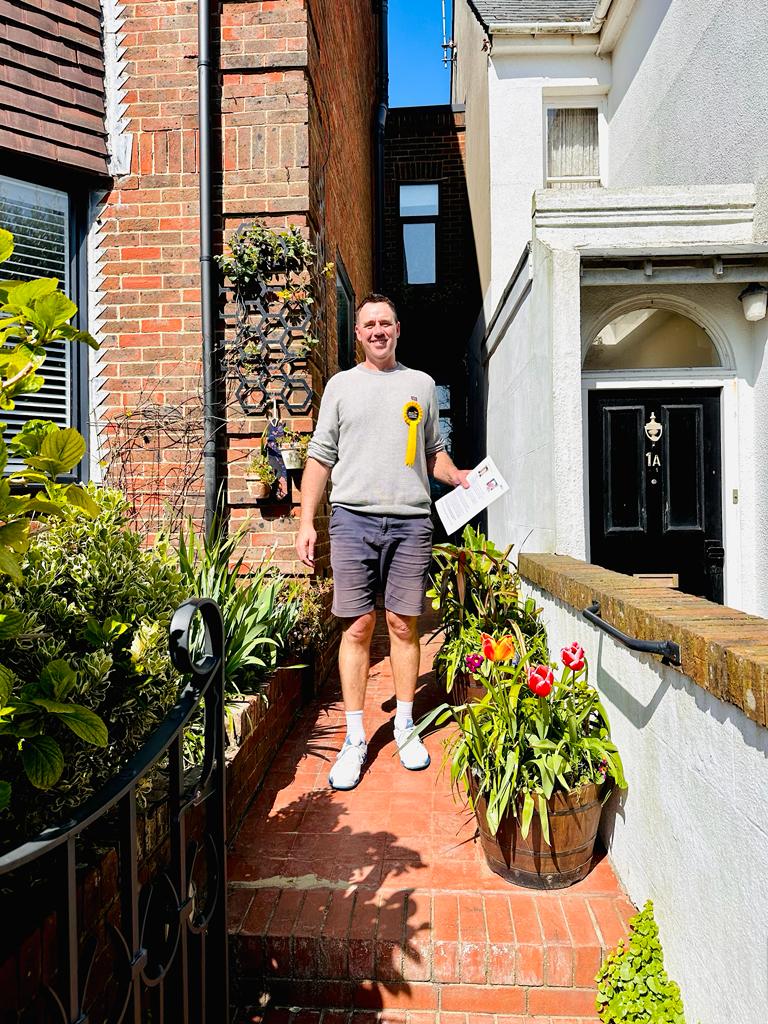 Nice reception on the doorsteps today in Central #Brighton with residents saying they will #VoteLibDem for the first time in their lives