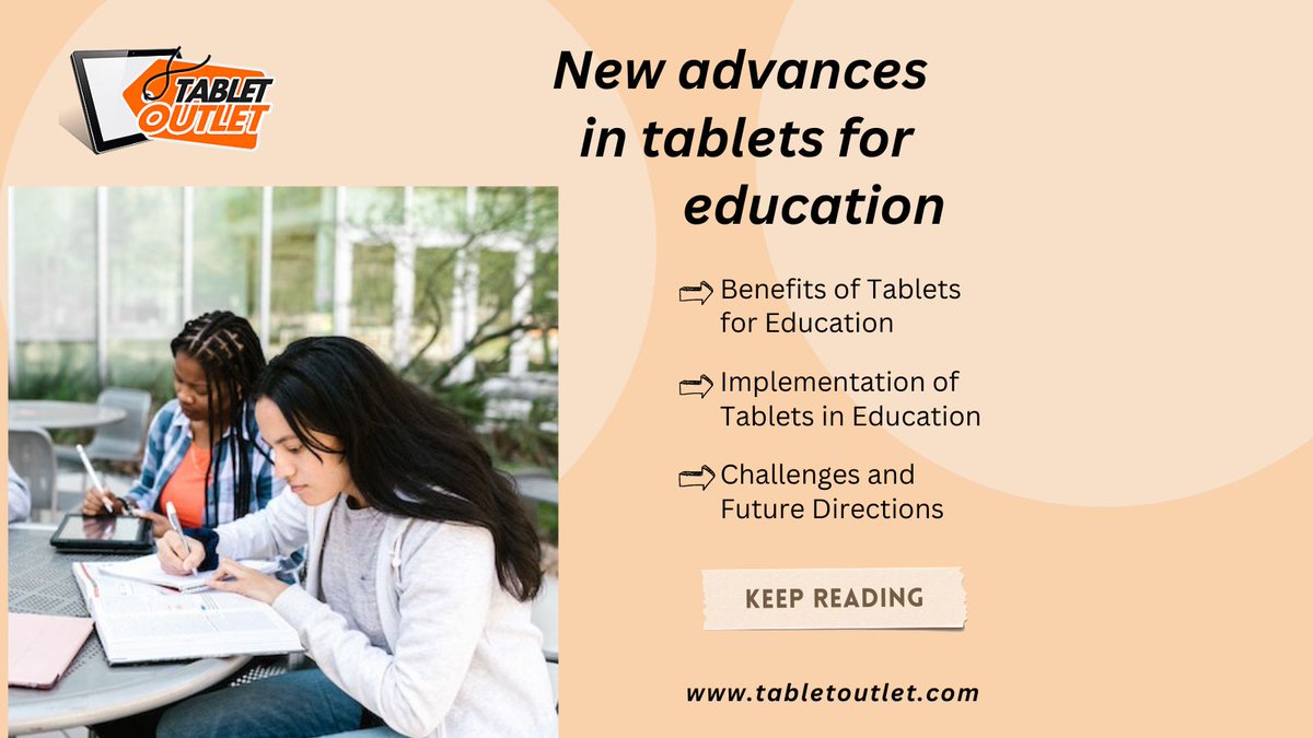 Tablets are becoming an increasingly popular tool in the education sector. 
tabletoutlet.com/new-advances-i…

#technology #techno #techhouse #technolove #technews #technogadgets #technogadget #technogamers #tablet #tablets #tabletsamsung #tabletsforkids #tabletsetting #tablets