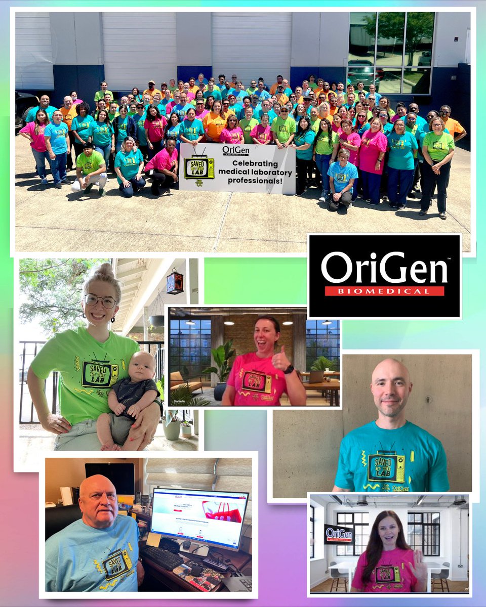 As #LabWeek2023 comes to an end, OriGen would like to express our gratitude to all medical laboratory professionals who are critical to quality medical care. Thank you for all that you do! Yesterday, employees in-office & remote wore #LabWeek shirts to show our support. #MLPW2023