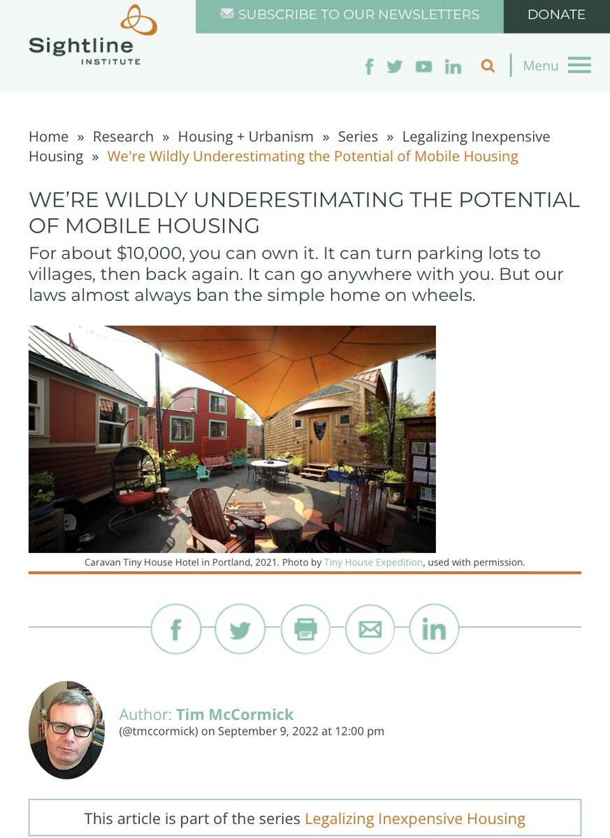 @StrongTowns a really efficient, immediate, & sensible way to address both disused parking & lack of affordable housing is to allow mobile/modular housing on underutilized parking, perhaps #interimuse. See sightline.org/2022/09/09/wer… c/@swyftcities @MobileDwelling #parkingreform #MobileDwelling