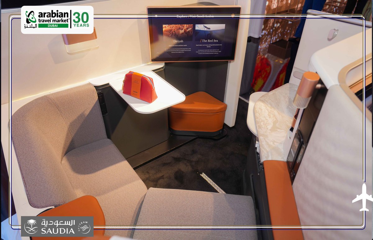 #الخطوط_السعودية تطلق مقعد درجة الأعمال المتطور والأحدث من نوعه في معرض #سوق_السفر_العربي <a href="/ATMDubai/">ATM Dubai</a> في دبي. 
وسيتم تركيب المقعد على متن طائرة الرحلات طويلة المدى إيرباص 321 XLR الجديدة .
اقرأ المزيد من التفاصيل عن إطلاق مقعد درجة الأعمال:

saudia.com/pages/experien…