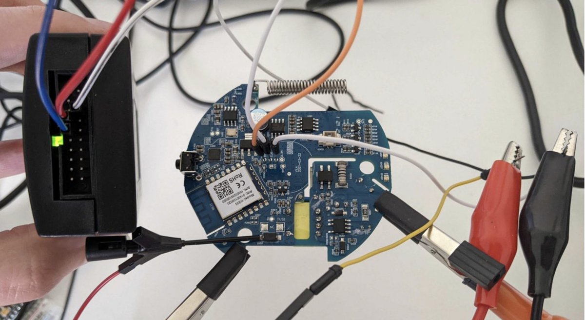 0xor0ne's tweet photo. (1/2)
Excellent series on IoT devices reverse engineering by @apps3c
 
Discover components and ports: https://t.co/D7ClvB6lF4
Firmware dump and analysis: https://t.co/sWvZpshgqF  

#iot #xiot #embedded #Linux #reverseengineering #infotech #cybersecurity #infosec  #hacking https://t.co/ohKFz7bzQc
