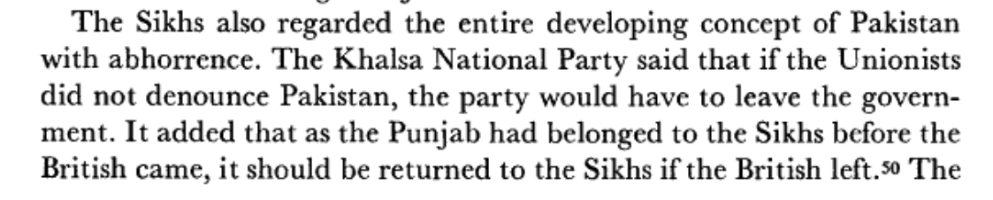 FTWHarjeet's tweet photo. Stephen Oren in his paper (Sikhs, Congress and Unionists) claims that in a joint Sikh conference (Khalsa nationlist conf) of 1940 an idea of an independent Sikh state was supported by all but Master Tara Singh. Can someone provide any original references about this conference? https://t.co/50OSmAlh1V