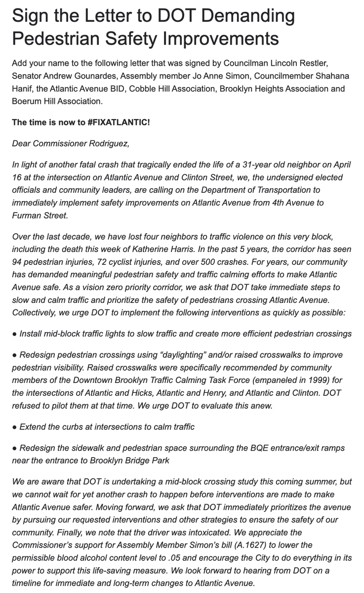 KathyParkPrice's tweet photo. Sign onto this new letter to #FixAtlantic today. Thank you @Sen_Gounardes @LincolnRestler @JoAnneSimonBK52 @ShahanaFromBK
https://t.co/O0eCzrtIhV https://t.co/BW4xL5NPFw