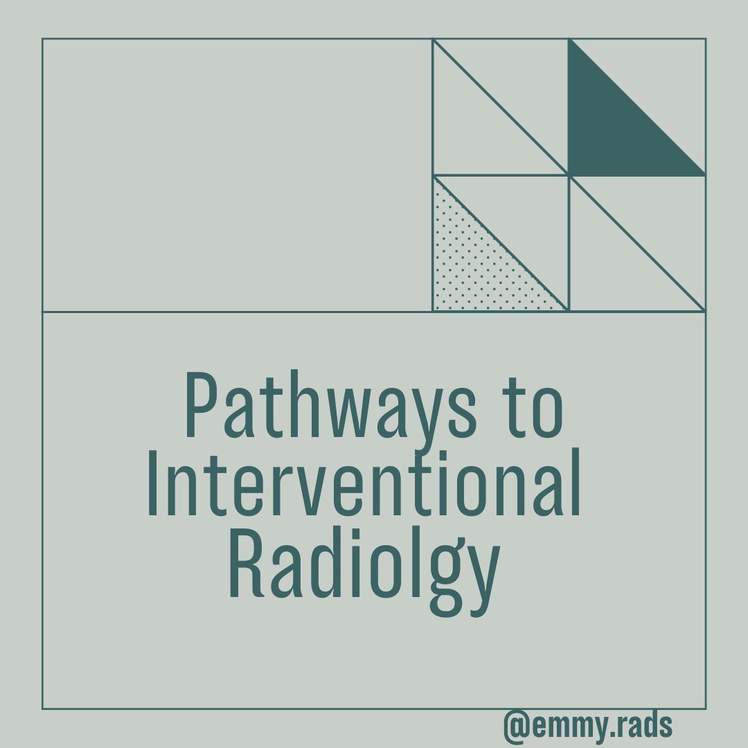 Emily Barnard, MD (@emmyrads) on Twitter photo There are 3 main pathways to becoming an interventional radiologist! 
🔘Integrated interventional radiology
🔘Independent interventional radiology
🔘Independent interventional radiology with ESIR
#TwittIR #IRAD #IR #RadTwitter #futureradres #MedTwitter #MedStudentTwitter #IamIR There are 3 main pathways to becoming an interventional radiologist! 
🔘Integrated interventional radiology
🔘Independent interventional radiology
🔘Independent interventional radiology with ESIR
#TwittIR #IRAD #IR #RadTwitter #futureradres #MedTwitter #MedStudentTwitter #IamIR