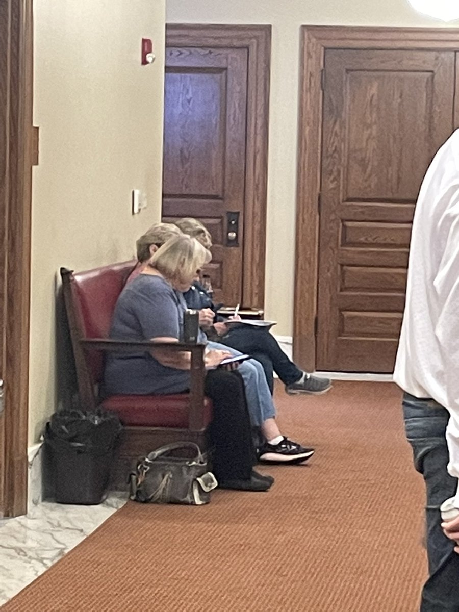 pajoritoenojade's tweet photo. Just heard from the Capitol:
There are mean conservative ladies here occupying all the benches in the hallway to prevent @ZoAndBehold from sitting in the public space.
#mtleg #mtpol https://t.co/RzuAMARMNH