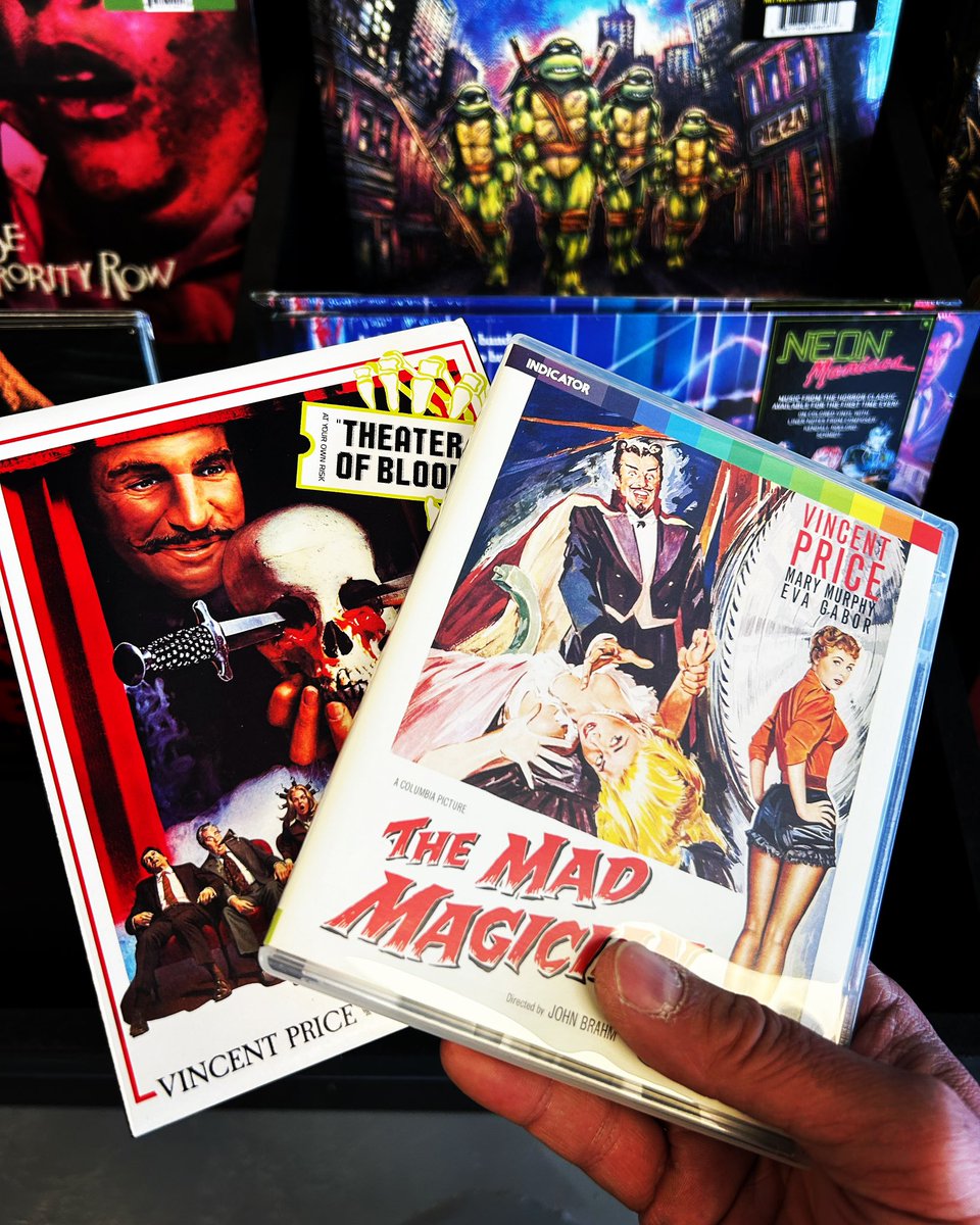 #nowplaying in the shop.

#physicalmedia #bluray #bluraycollection #bluraycollector #moviecollection #moviecollector #movies #cinephile #horror #cultmovies #calgary #canada #indicatorseries #kinolorber #vincentprice #madmagician #theaterofblood @indicatorseries @KinoLorber
