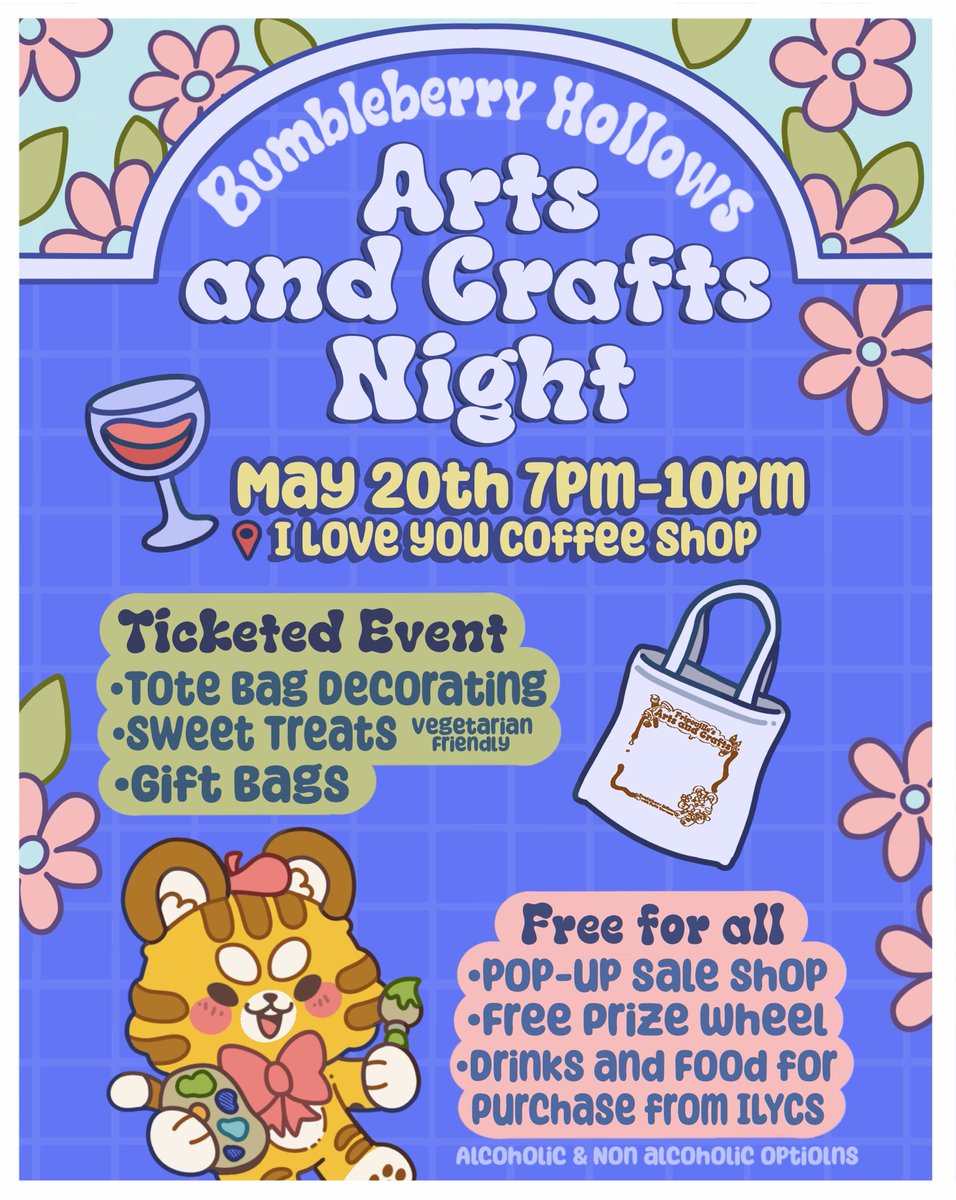 FaithVarvara's tweet photo. Howdy friends! If you’ll be in the YYC Calgary area May 20th I’ll be hosting my first ever event!! Arts a d Crafts Night Tote Bag decorating! Tickets are currently available here: https://t.co/n9RJvvRAFo 💕 I’d love to see ya there https://t.co/e9PLqWOdQ9