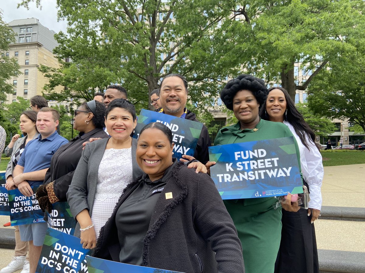 dcmoapia's tweet photo. Today, MOAPIA stood with @MayorBowser in support of DC’s downtown.

The K Street Transitway means more safety, more reliability, less congestion, and better motorist experiences in the heart of our downtown.

#DCComeback https://t.co/7ASONHbC7z