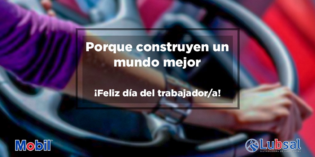 Lubsal1's tweet photo. Queremos dar un gran saludo a todos/as los/as trabajadores/as que no se detienen durante todo el año. Que entregan lo mejor de sí día tras día, y por todo su esfuerzo. ¡Feliz día del trabajador!

Y un especial saludo a todo el equipo que conforma Lubsal.

#lubsal #mobil #1deMayo https://t.co/5dhYM2Ju2u