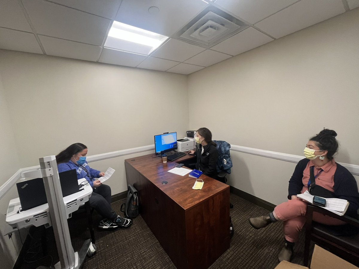 Our addiction medicine consult service doing rounds this morning to review the best way to support each of our patients. A multidisciplinary approach is key! We have our provider, a social worker, and of course, a peer! <a href="/JMPerroneMD/">Jeanmarie Perrone MD</a> <a href="/jjaeger3/">Jeffrey Jaeger, MD</a> <a href="/UPennEM/">Penn EM Residency</a> <a href="/PennMedicine/">Penn Medicine</a>