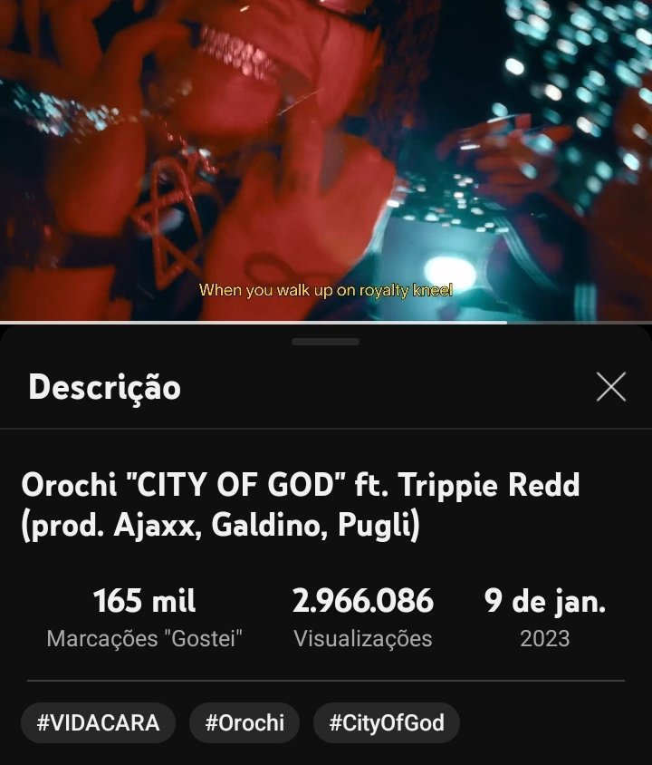 📊| Conexões de Máfia atinge 3 MILHÕES de visualizações em 15 horas. A colaboração com Rich The Kid e Matuê já tem mais visualizações que o single internacional de Orochi com Trippie Red lançado à 3 meses atrás.