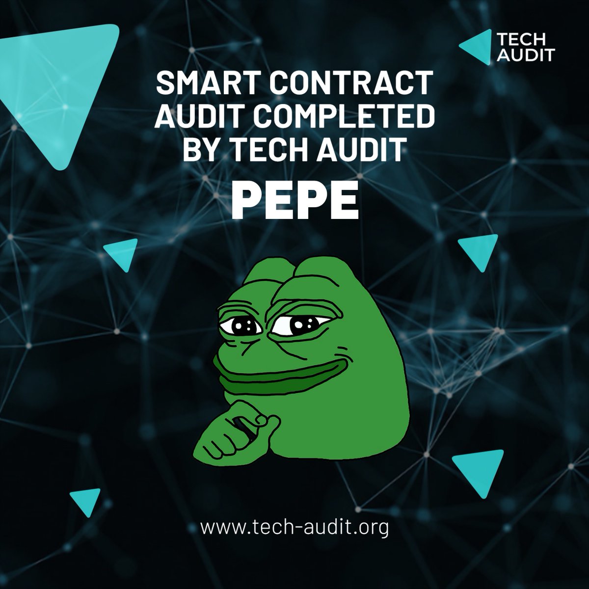Hey there dear community members! $PEPE (<a href="/pepecoineth/">Pepe</a>) is audited and listed, check the report by link below  

Projects website 🌐: pepe.vip
Audit link: github.com/Tech-Audit/Sma…
More info: tech-audit.org