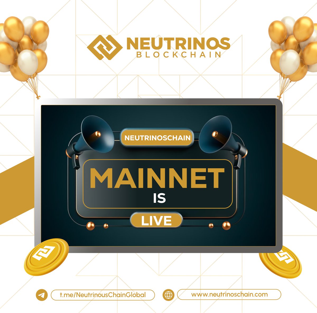 NeutrinosChain's tweet photo. Neutrinos Blockchain is LIVE!
Check mainnet here 👉 https://t.co/1ndzdrECKy

#blockchain #Neutrinoschain #cryptocurrency https://t.co/M67Szej1qA