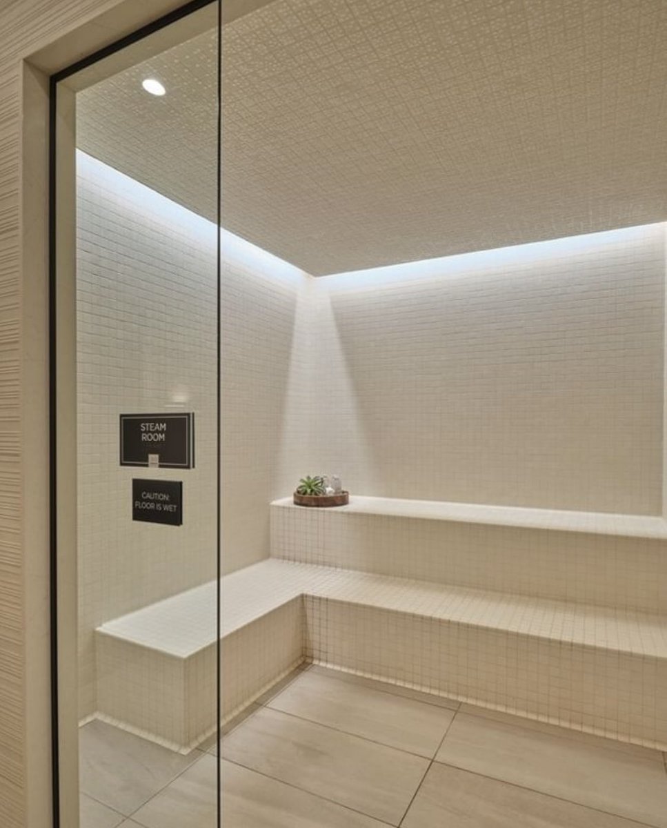 accurateind's tweet image. Wellness starts with steam 😌

Visiting the steam room is the perfect way to relax after a workout. 

Steam and high heat helps
 relieve pain and soothe tired muscles – leaving you feeling completely recharged. 

📷: @369Grand