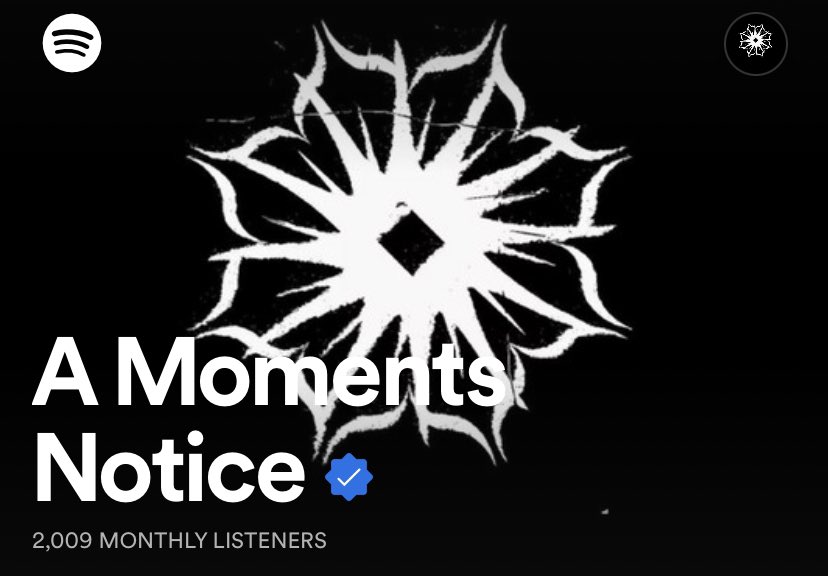 We hit our first goal of 2k monthly listeners! Next is 10k we are going to keep grinding! 

open.spotify.com/artist/1sz0RJz…