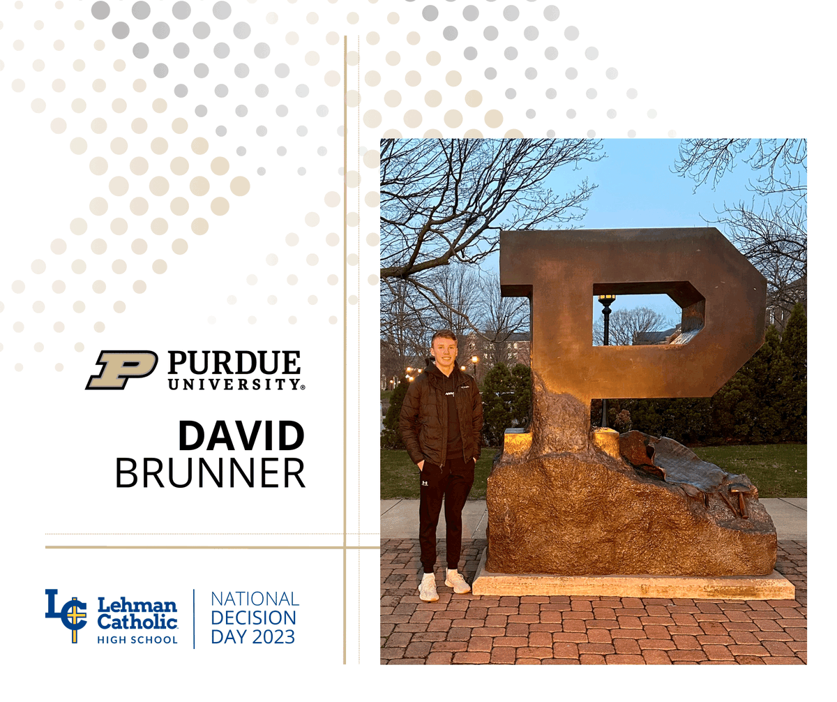 LehmanCatholic's tweet photo. David is headed to Purdue this fall. Way to go, David! https://t.co/LEZ9CgexP2