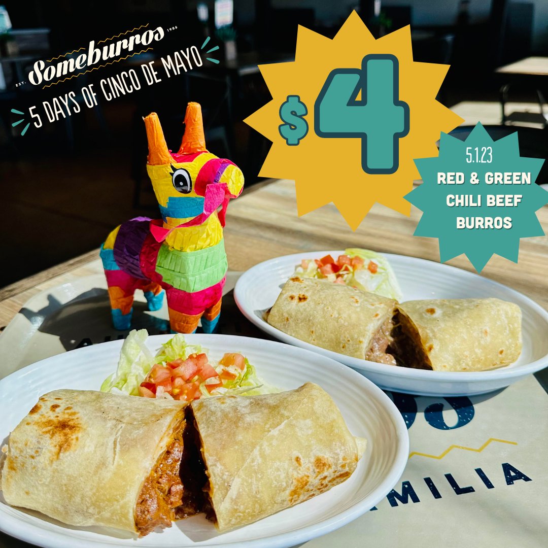Someburros 🌯 on Twitter "Today is DAY ONE of the 🎉 FIVE DAYS of CINCO