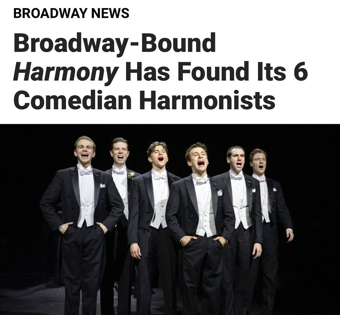 wagonwheelcentr's tweet photo. Congratulations to Wagon Wheel alum, Blake Bojewski!   Blake is a cast member in the musical Harmony and will be hitting Broadway this fall! https://t.co/Brgw9JIrTV