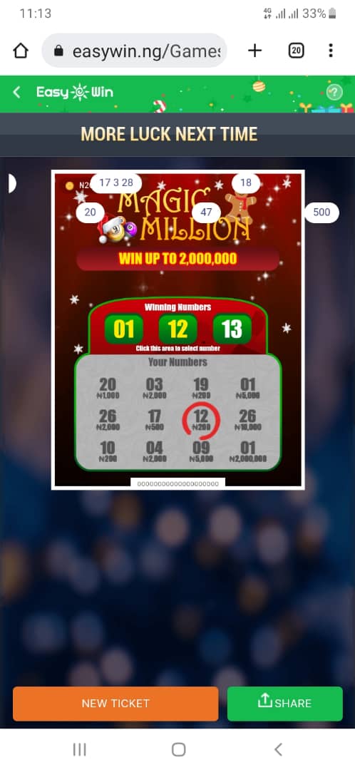 @EasywinNigeria Hello easywin, my name is Ayoola and my number is 08180105457, I played and won 2million and you refused to circle my winning from the predicted won twice, what's happening pls kindly avert