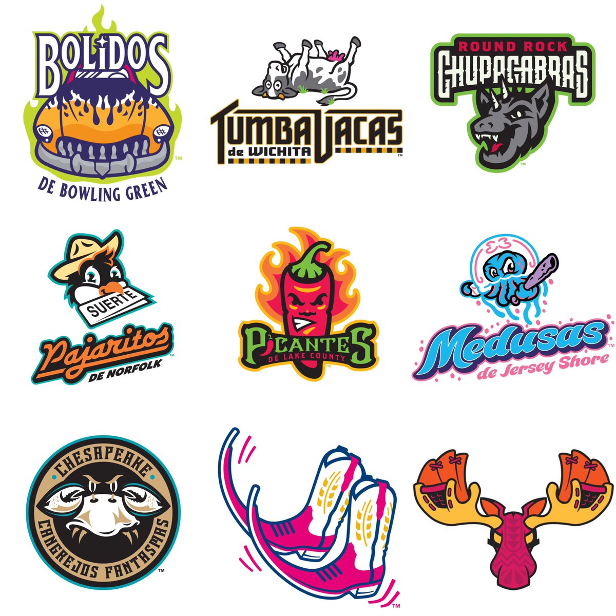 MiLBPromos's tweet photo. QUICK! You can only keep THREE of these Copa identities. Who’s staying? https://t.co/VPp1jFS7dm