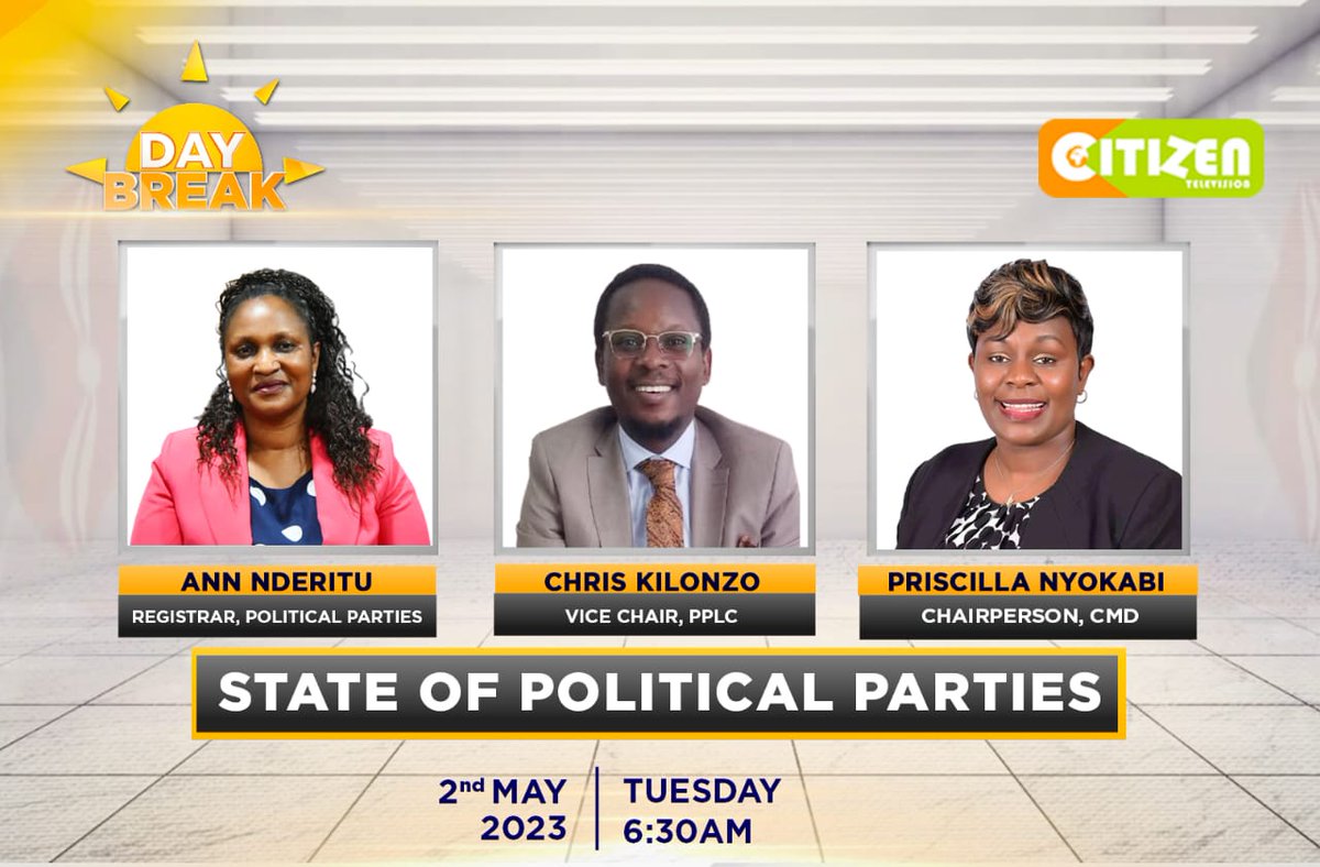 #daybreak <a href="/CMDKenya/">The Centre for Multiparty Democracy Kenya</a> 

Kindly join us tomorrow morning.