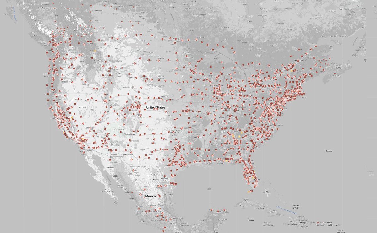 wholemars's tweet photo. Tesla Supercharger Network https://t.co/AH482eFho4