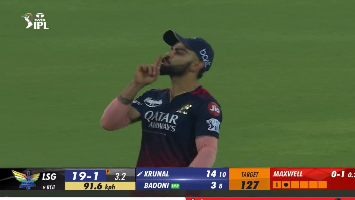 Kohli giving it back to GG
#viratkholi 
#gauthamgambhir 
#IPL2023 
#RCBVSLSG 
#RoyalChallengeChooseBold