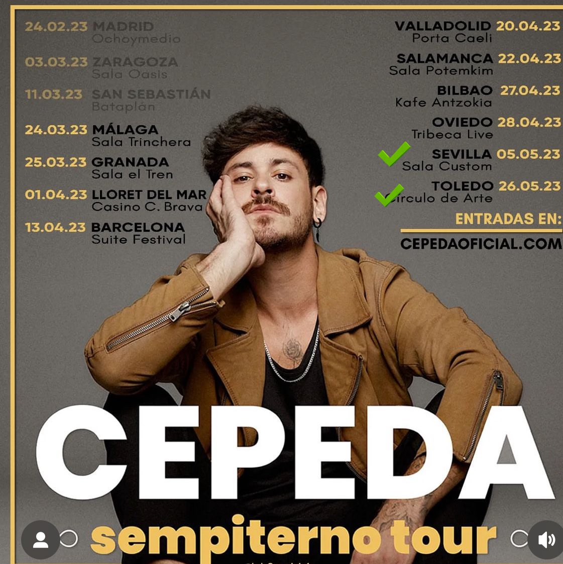 IDOIA091099's tweet image. Como no habéis puesto foto de Cepeda… os dejo su último trabajo , que también es del 2022 , solo para que os actualicéis 😉 y la gira que está  apunto de terminar …con ese mismo nombre #SempiternoTour 
Estáis a tiempo , este mes de mayo 
Sevilla día  5 y Toledo 26 😜