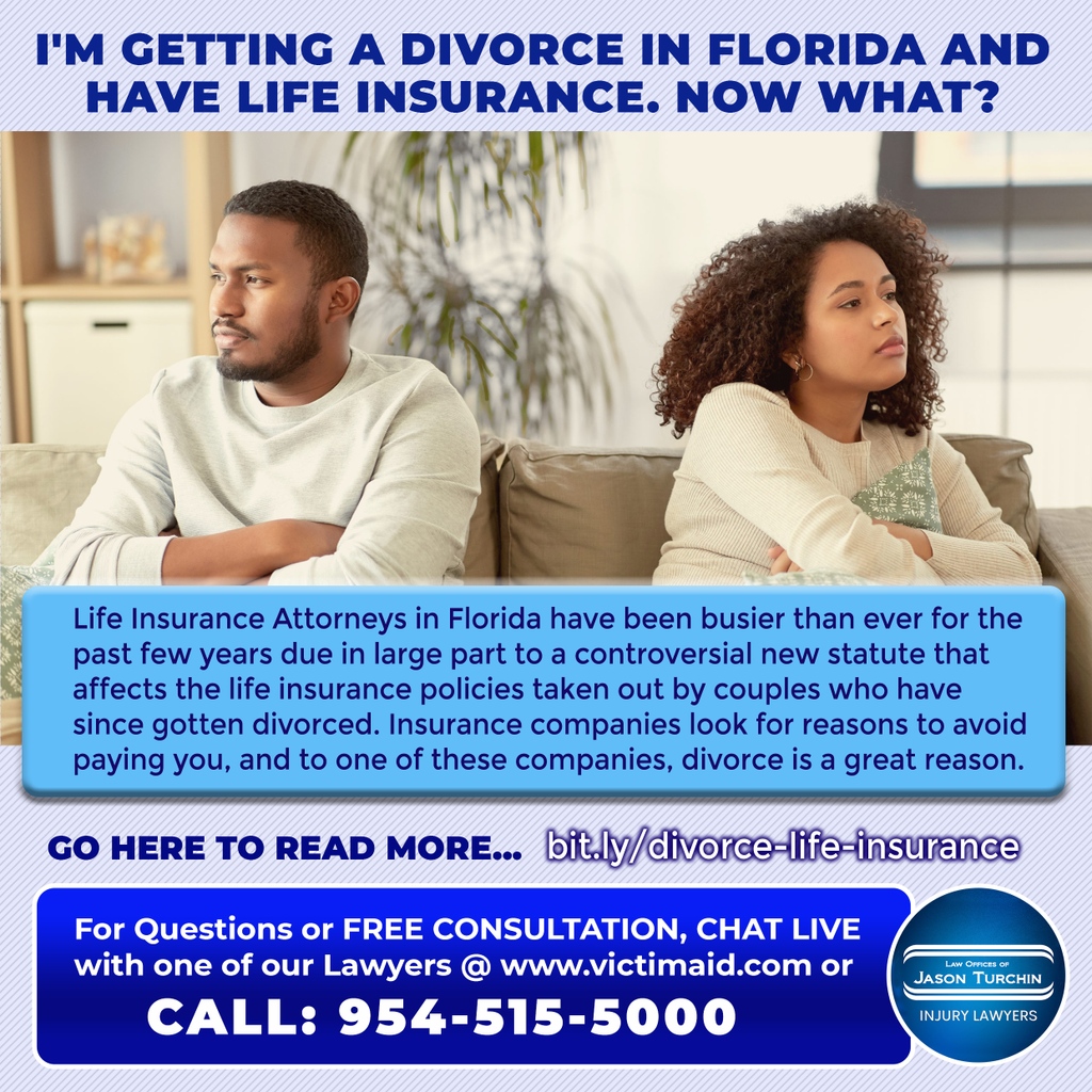 JasonTurchin's tweet photo. Life Insurance Attorneys in Florida have been busier than ever for the past few years due in large part to a controversial new statute that affects the life insurance policies taken out by couples who have since gotten divorced. 

#lifeinsuranceclaimattorney⁠ https://t.co/ImdpN8wKWO