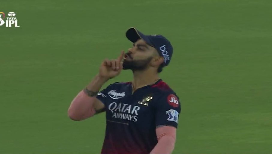 SinghKayu's tweet photo. Every viratian told u 
Every action has an equal and opposite reaction ft. Virat Kohli #kohli #RCBVSLSG https://t.co/mfSAKRRYHj
