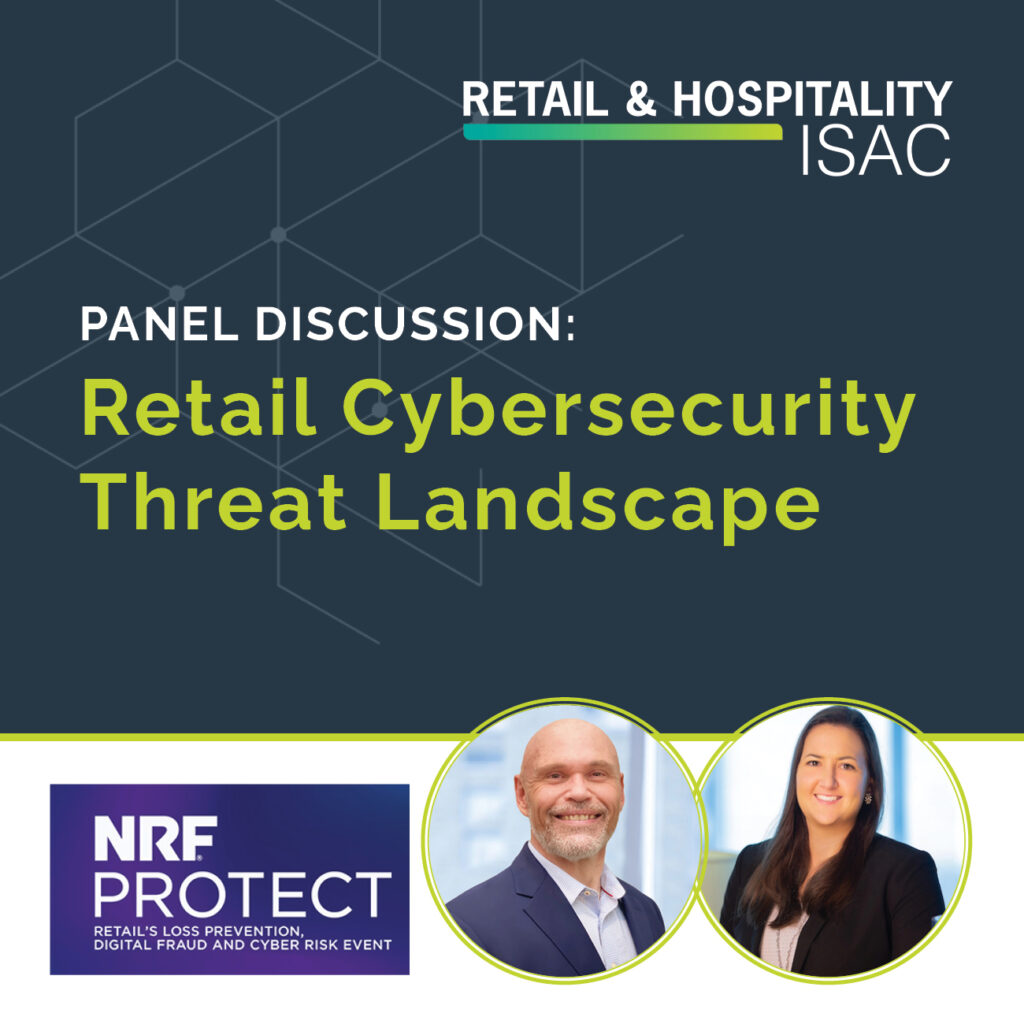 As part of #NRFPROTECT, RH-ISAC leaders Bryon Hundley and Kristen Dalton will facilitate a panel discussion about the retail cybersecurity landscape on June 6. Learn more and register here: ow.ly/pO2Z50NP551