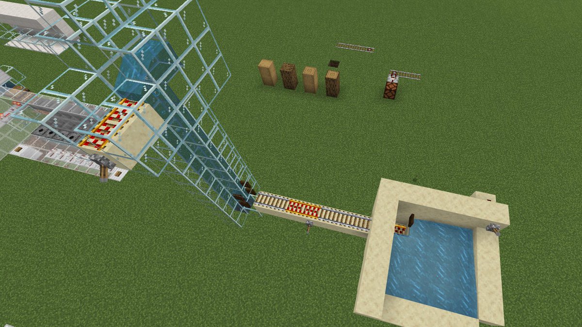 Lux_lunae_craft's tweet image. よし…モブ運搬経路の試作完成…！
これで エンダーマイトの運搬が楽になりますね～🌟
これで殺されても楽々捕獲&amp;amp;運搬で安心🎶
#Minecraft #BedrockEdition