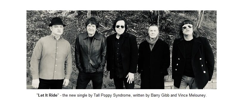 MelouneyMusic's tweet photo. “Let It Ride,” the new single by Tall Poppy Syndrome, written by Barry Gibb and Vince Melouney.
Available May 12 via Bandcamp.
@tpsbandofficial https://t.co/NAPELvu6jZ