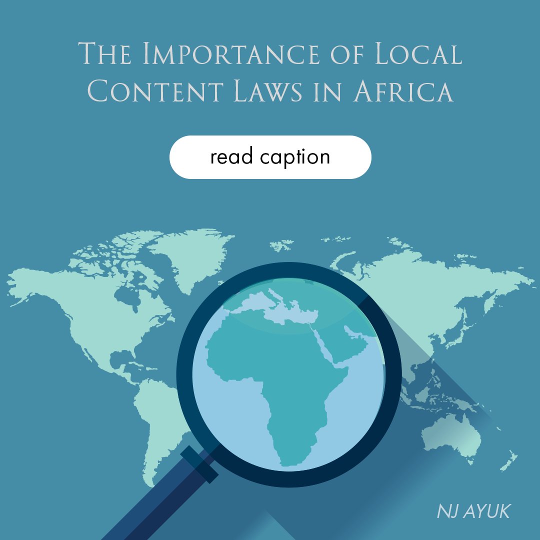 nj_ayuk's tweet photo. Local-content laws are vital to encourage job creation in #Africa, but policies that discourage corruption, encourage transparency, and remove red-tape barriers are equally important to #promote innovation and creative thinking among entrepreneurs. https://t.co/1w7FgQ5vqb
