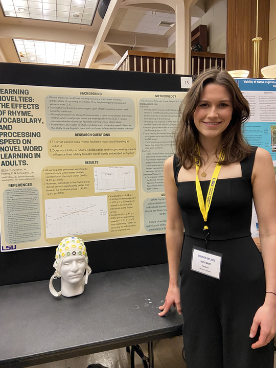 LENDlab's tweet photo. Shoutout to our undergraduate research assistants, Abby, Marcus, Riley, and Lauren, for presenting their posters at the LSU Undergraduate Discover Day Research Conference! https://t.co/XNIAlf5rps