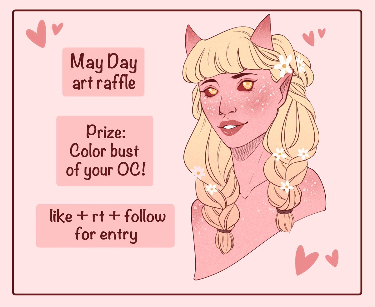 🌸 Happy May Day, my darlings!! 🌸

Thank you so much for the recent support, it means the world! As a thank you, I’m hosting a little giveaway! 

🌸 Like + RT + follow to enter for a free bust illustration! 🌸

🌸 Ends May 7th at 9 pm PST! 🌸