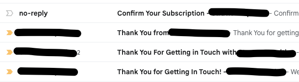 robsegelquist's tweet photo. Make sure you know what your contacts are getting from you...

This was a quick audit on a brand having some email issues.

From my initial opt in, I received 5 emails immediately.

That's. A. Problem. https://t.co/DO9AlP3fkg