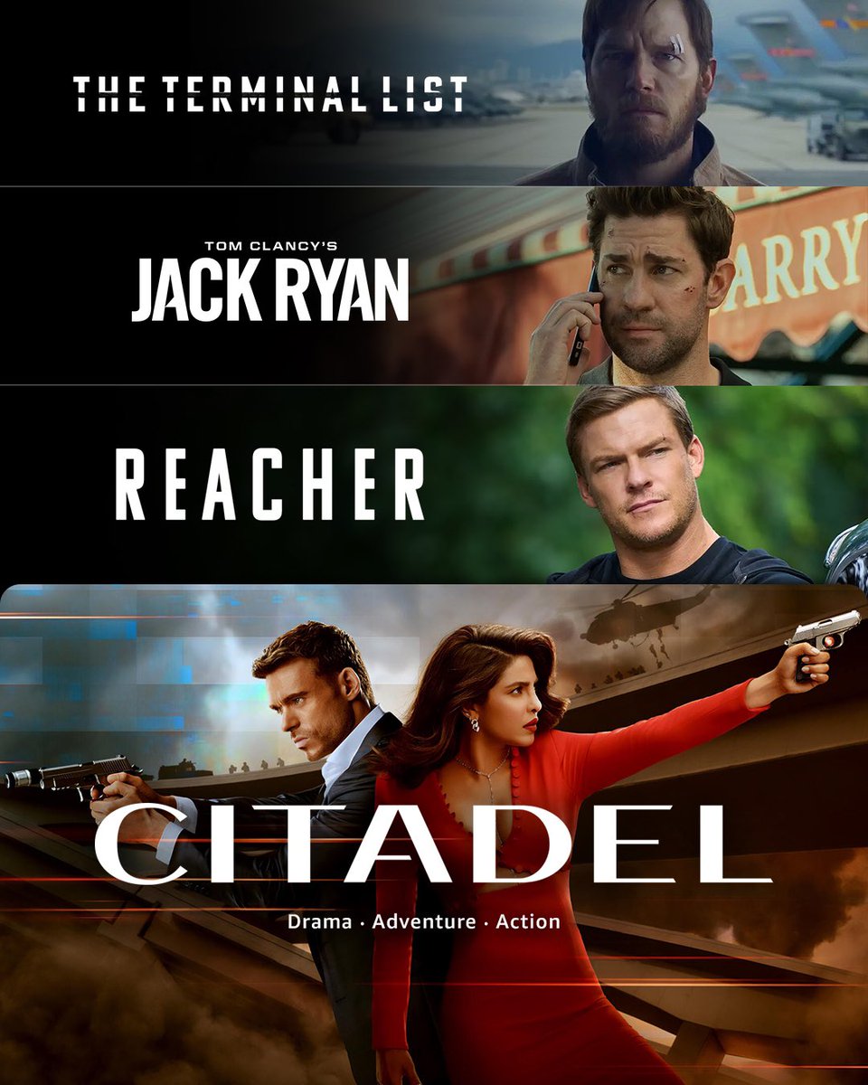 If you liked #TheTerminalList, #JackRyan, and #ReacherOnPrime, your next mission is #CitadelOnPrime—first two episodes are streaming now on @primevideo.