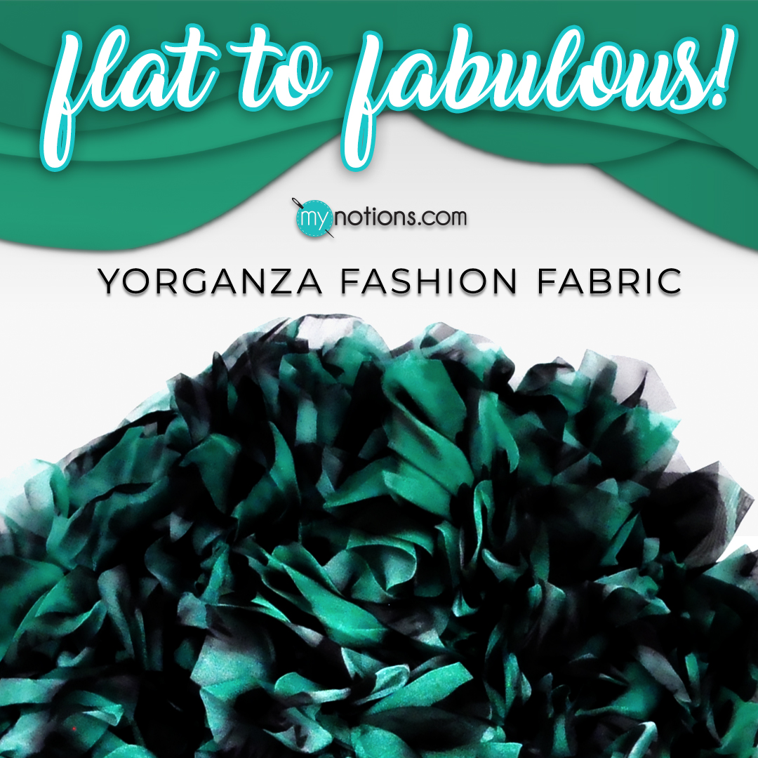 Enjoy the journey from flat to fabulous with Yorganza Fashion Scarf Fabric! On sale now for $9.99! Learn more at mynotions.com!

#yorganza #scarfstyle #scarfs #knitting #knittingyarn #knittinginspiration #designerfabric #designerfabrics #designerfabricstore #yarn