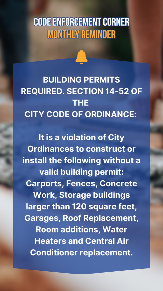 BalchSpringsTX's tweet image. #CodeEnforcement #Reminder #TipoftheMonth
#CumplimientodeCodigos #Recordatorio #Consejos #BalchSpringsTx