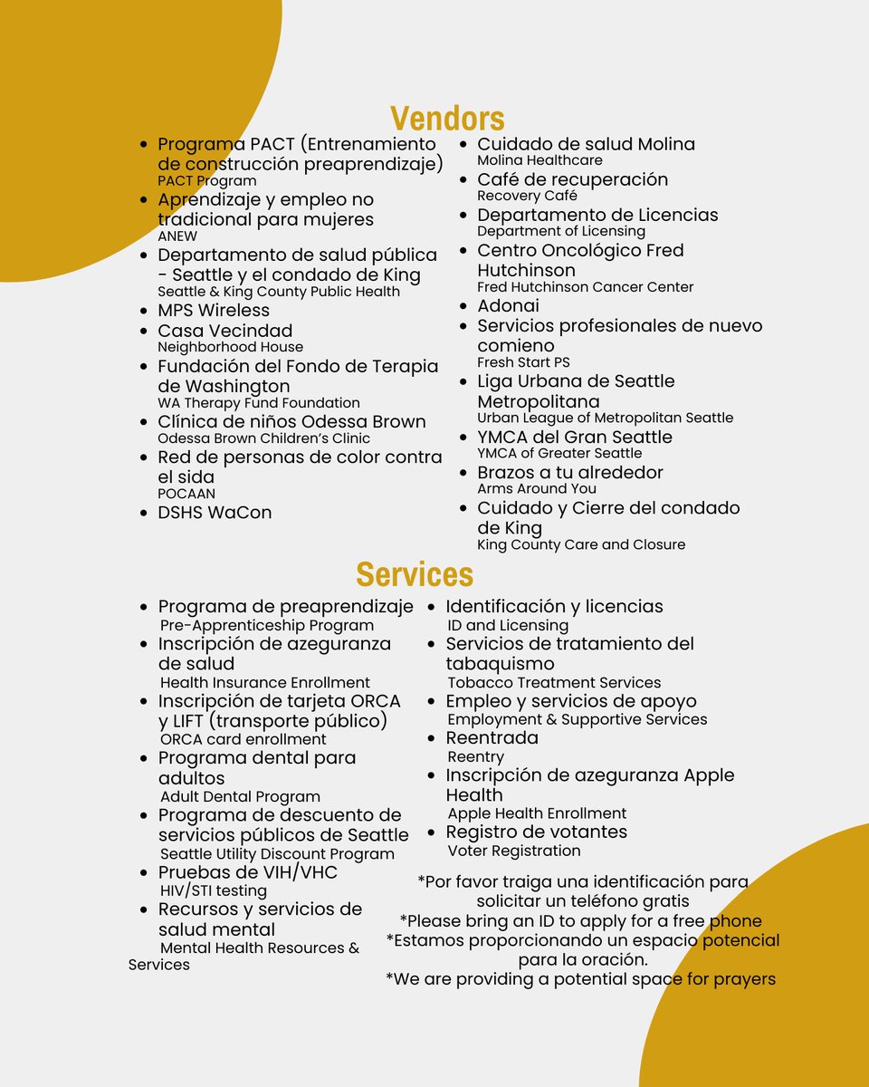 Join us on Saturday, May 6 at Rainier Beach Community Center for a health &amp; resource fair! Get access to Pre-Apprenticeship, Health Insurance Enrollment, ORCA card enrollment, Adult Dental Program, and more! #healthfair #resourcefair #communitysupport #Seattle