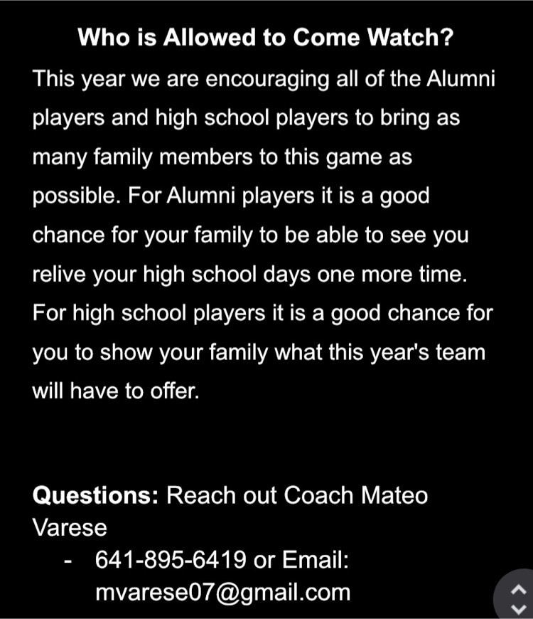 The Twin Cedars Baseball Alumni Game is this Saturday! Make sure you come out and support the baseball team!