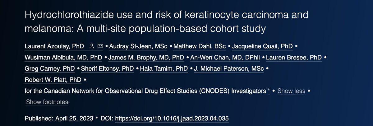 Drug_Evidence's tweet photo. Multi-site population-based cohort study finds HCTZ not associated with an overall increased risk of keratinocyte carcinoma compared with ACEIs or CCBs, although increased risks were observed with longer durations

👉🏽https://t.co/TIWVr7lT25 

#medsafety #prescribing https://t.co/WfTwU5Vcce