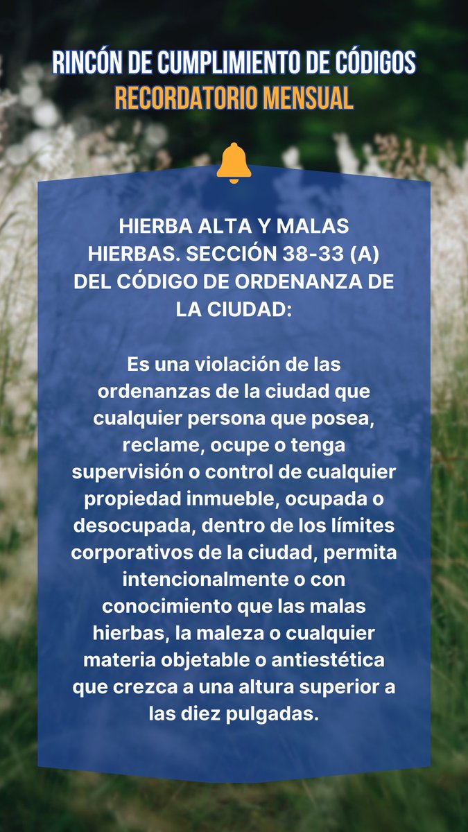 #CodeEnforcement #Reminder #TipoftheMonth
#CumplimientodeCodigos #Recordatorio #Consejos #BalchSpringsTx