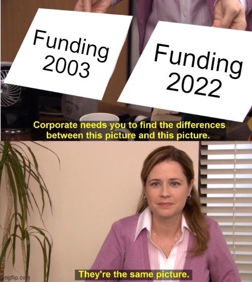 Walkouts for better early career researcher funding are happening across Canada! 

Inflation has eaten away at the scholarships, fellowships, and grants over the last 20 years. It’s time for change <a href="/cafreeland/">Chrystia Freeland</a> <a href="/JustinTrudeau/">Justin Trudeau</a>  #SupportOurScience